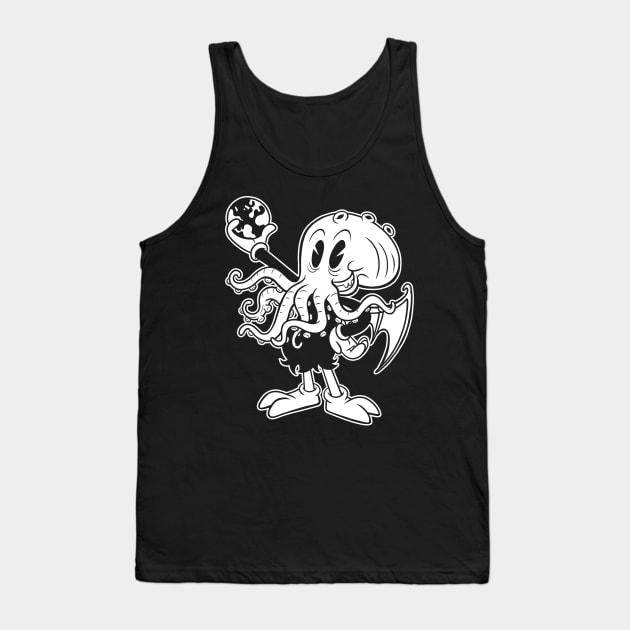 Lovecraft 30s Classic Cthulhu Old Cartoon Tank Top by Juandamurai